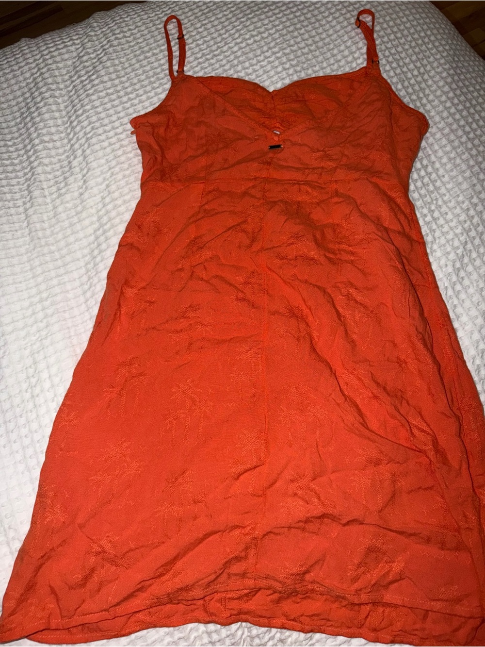 O'Neill Orange Mini Dress with Spaghetti Straps - Picture 4 of 8